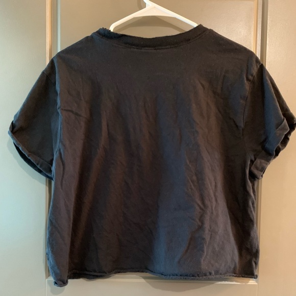 Black Cropped Tee - Picture 2 of 3